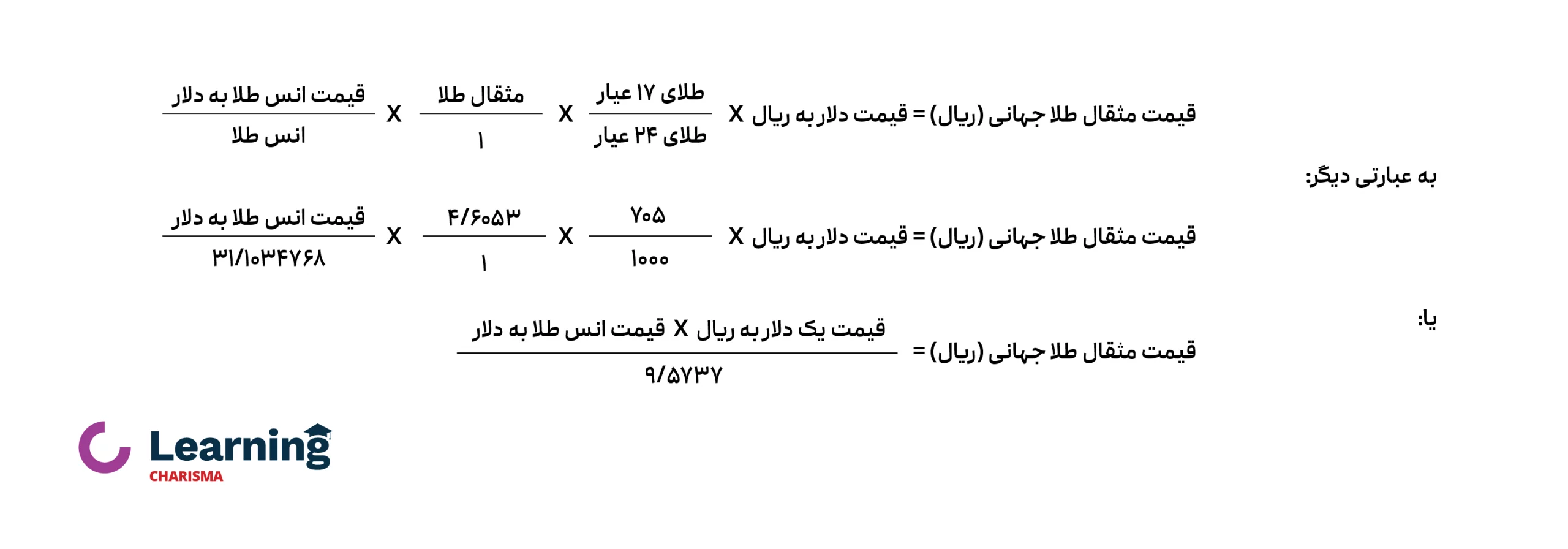 فرمول تبدیل قیمت اونس طلا جهانی به مثقال طلا