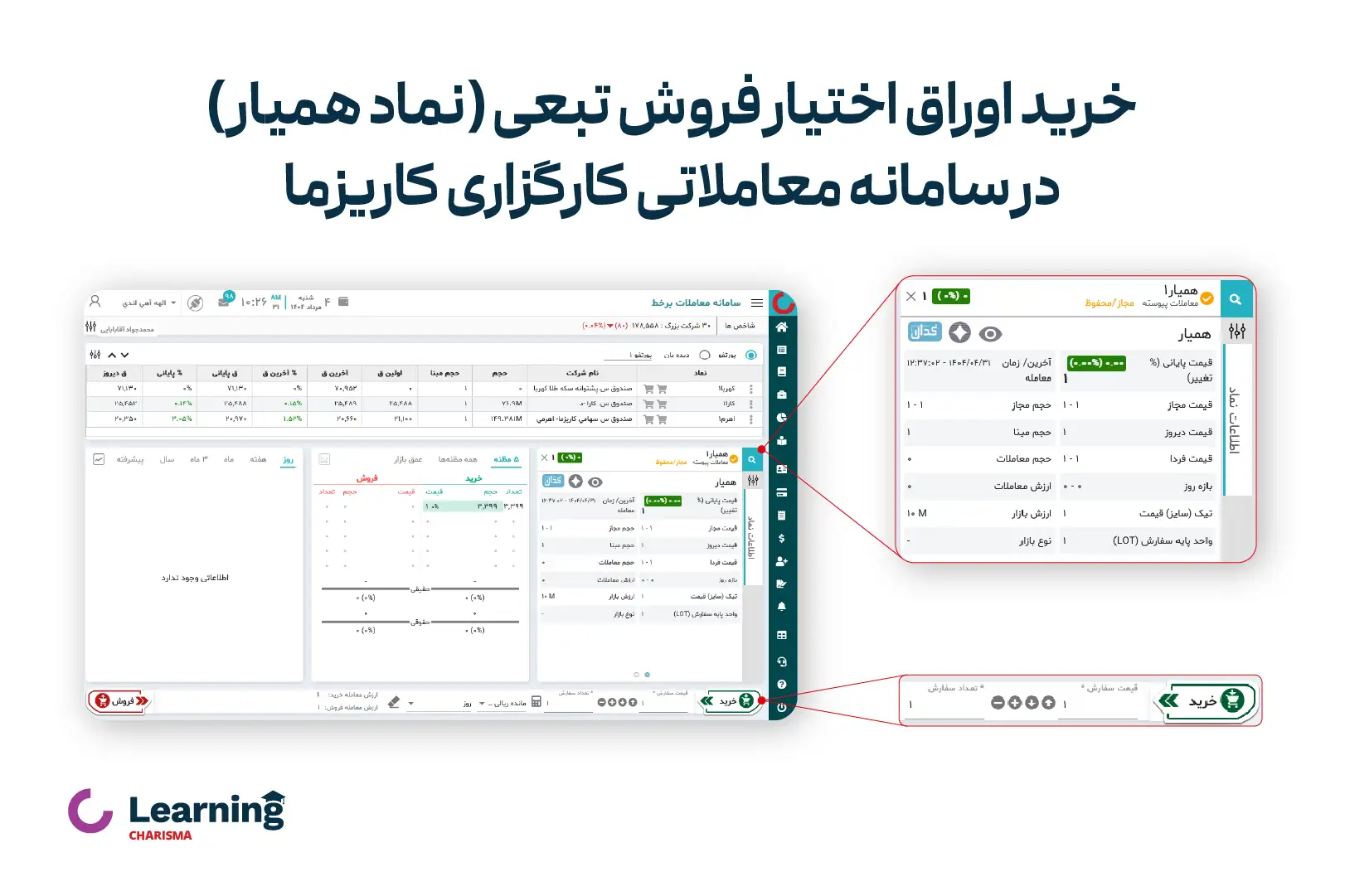 خرید بیمه سهام از سامانه معاملاتی کارگزاری کاریزما