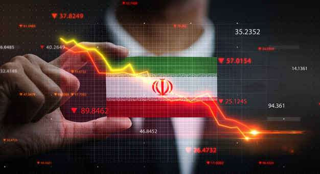 graph-falling-down-front-iran-flag-crisis-concept_1379-4559